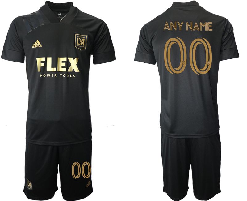 Cheap Men 2021-2022 Club Los Angeles FC home black customized Adidas Soccer Jersey